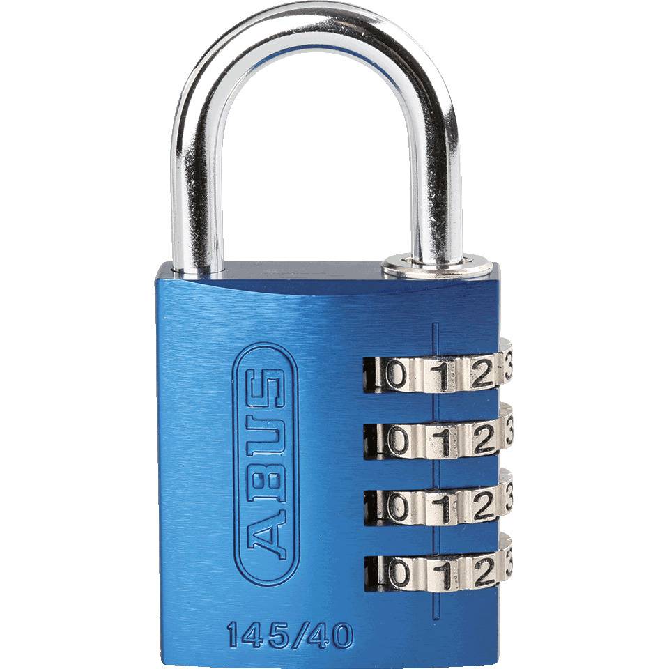ABUS Kombinations-Zahlenschloss Serie 145, blau, Aluminium, Bügelhöhe 40mm