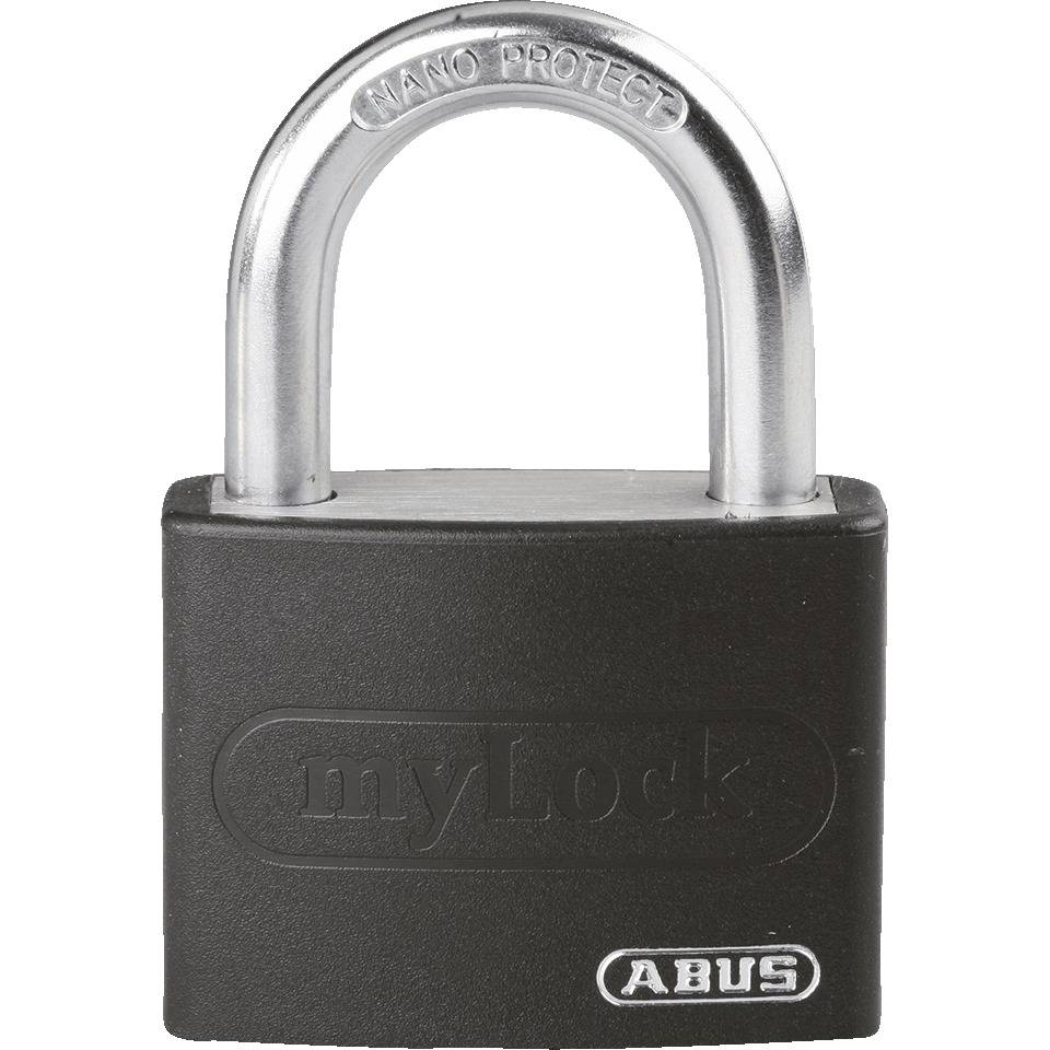 ABUS Vorhängeschloss Serie T65AL, verschiedensch.schwarz, Aluminium, Bügelhöhe 23mm