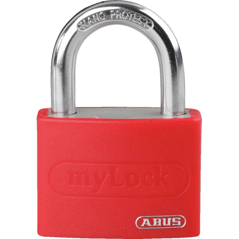 ABUS Vorhängeschloss Serie T65AL, verschiedensch., rot, Aluminium, Bügelhöhe 23mm