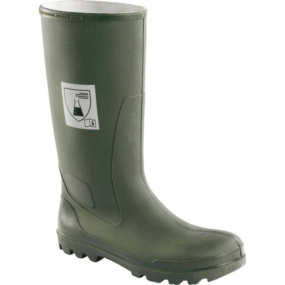 Chemikalienschutz-Stiefel, CH-ST, Kat.II, S5, grün, Polyurethan,37cm, Größe 42
