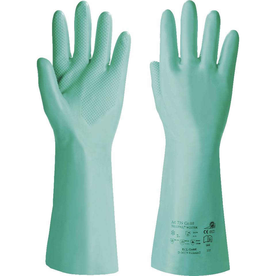 KCL Handschuh Tricotril Winter 739, Kat. III, EN 388/407/374, grün, Größe 9