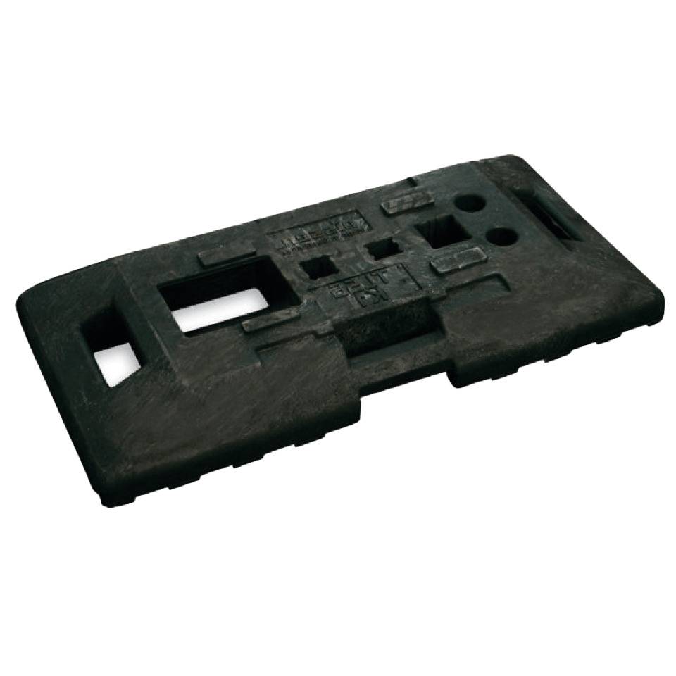 Sicherheitsfußplatte TL 56 K1, Recycling-Kunststoff, 895x440x115mm, 28,5kg