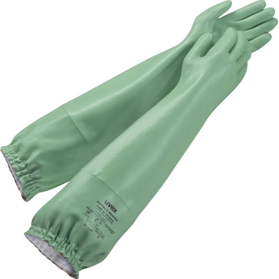 uvex Chemikalienschutz-Handschuh rubiflex NB60SZ, Kat. III, grün, 600mm, Größe 9