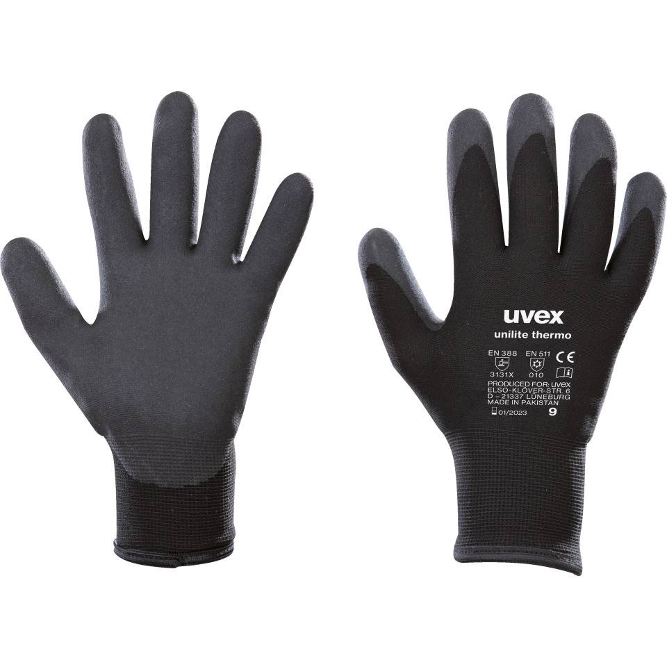 uvex Kälteschutz-Handschuh unilite thermo, Kategorie II, schwarz, 270mm, Größe 7