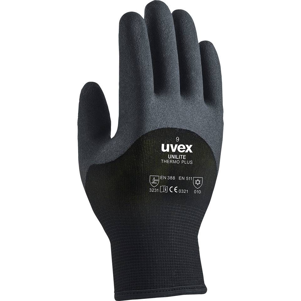 uvex Kälte-Schutzhandschuh unilite thermo plus, Kat.II, schwarz, 270mm, Größe 7
