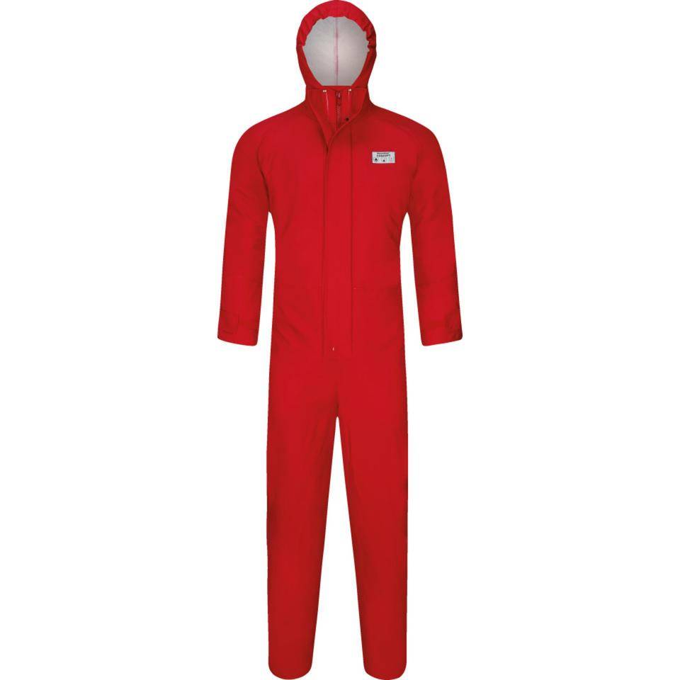 decontex® Concept Chemikalien-Schutzoverall, Typ 3, Kat.III, rot, Größe M
