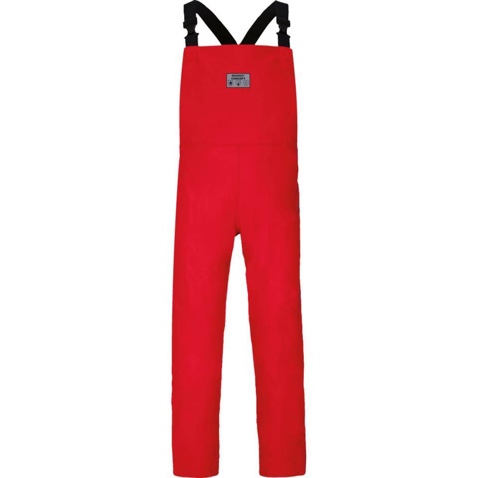 decontex® Concept Chemikalien-Schutzlatzhose, Typ 3, Kat.III, rot, Größe M