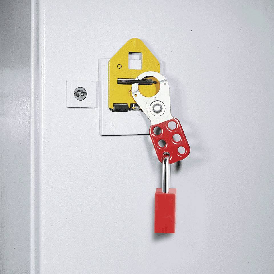 ABUS Multi-Schließklammer (groß), für 6 Schlösser, rot, Stahl, 118x45x12mm