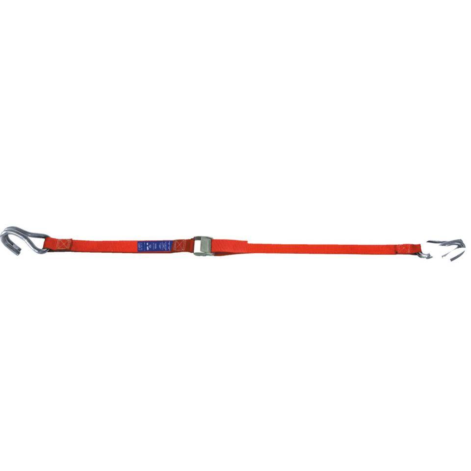 Zurrgurt mit Gurtklemme und Profil-Haken, Polyester, Breite 25mm, Länge 5m