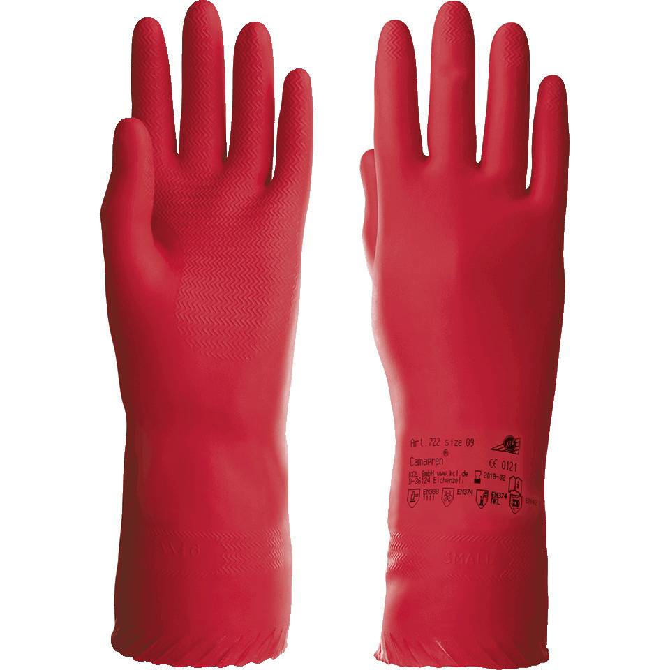 KCL Handschuh Camapren® 722, Kat.III, mit Stulpe, rot, Chloropren, Größe 8