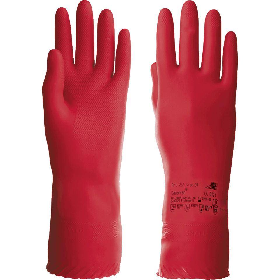KCL Handschuh Camapren® 722, Kat.III, mit Stulpe, rot, Chloropren, Größe 8