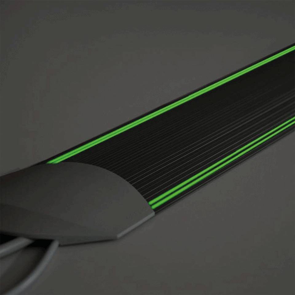 serpa Kabelbrücke B15, Signalstreifen, dunkelgrau, Kunststoff, 150x17x1500mm