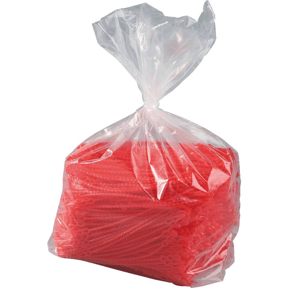 Blitzbinder®, mit Beutel-/Sackverschluß, universell, rot, Polyethylen, 120mm, 1000/VE
