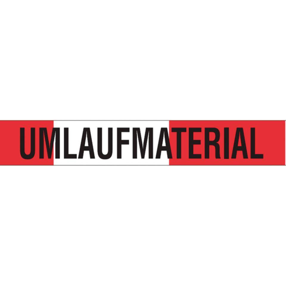 Absperrband Super,Umlaufmaterial,rot/weiß geblockt,Polyethylen,35µm,80mm,500m/RO