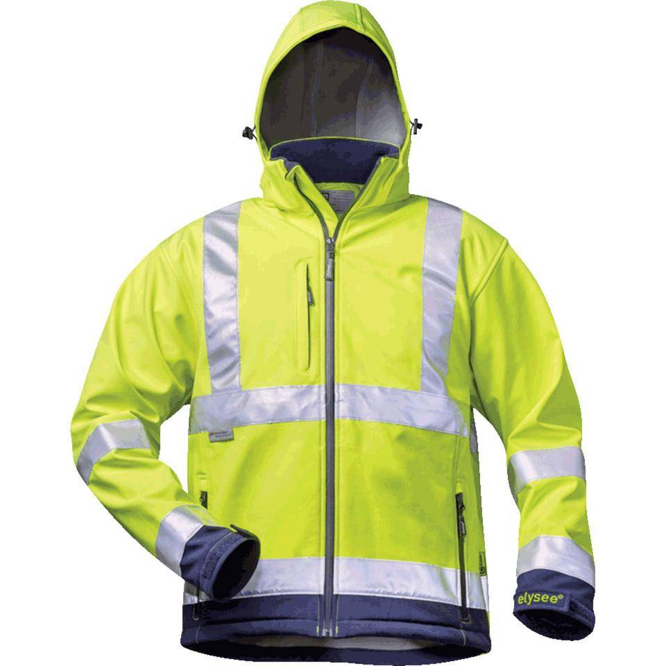 Warnschutz Softshell-Jacke ELYSEE, EN ISO 20471/3, gelb/marine, Größe XXL