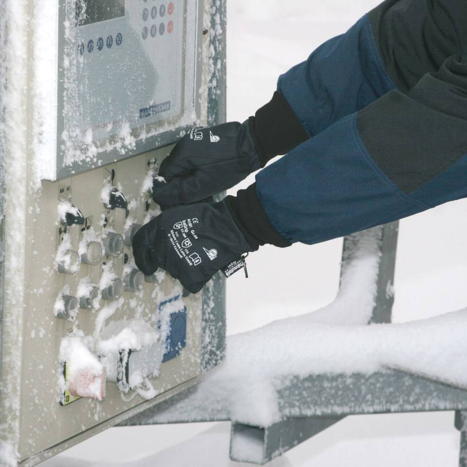 KCL Kälteschutzhandschuh Ice-Grip 691, Kategorie II, schwarz, PVC/Thinsulate, 330mm, Größe 8