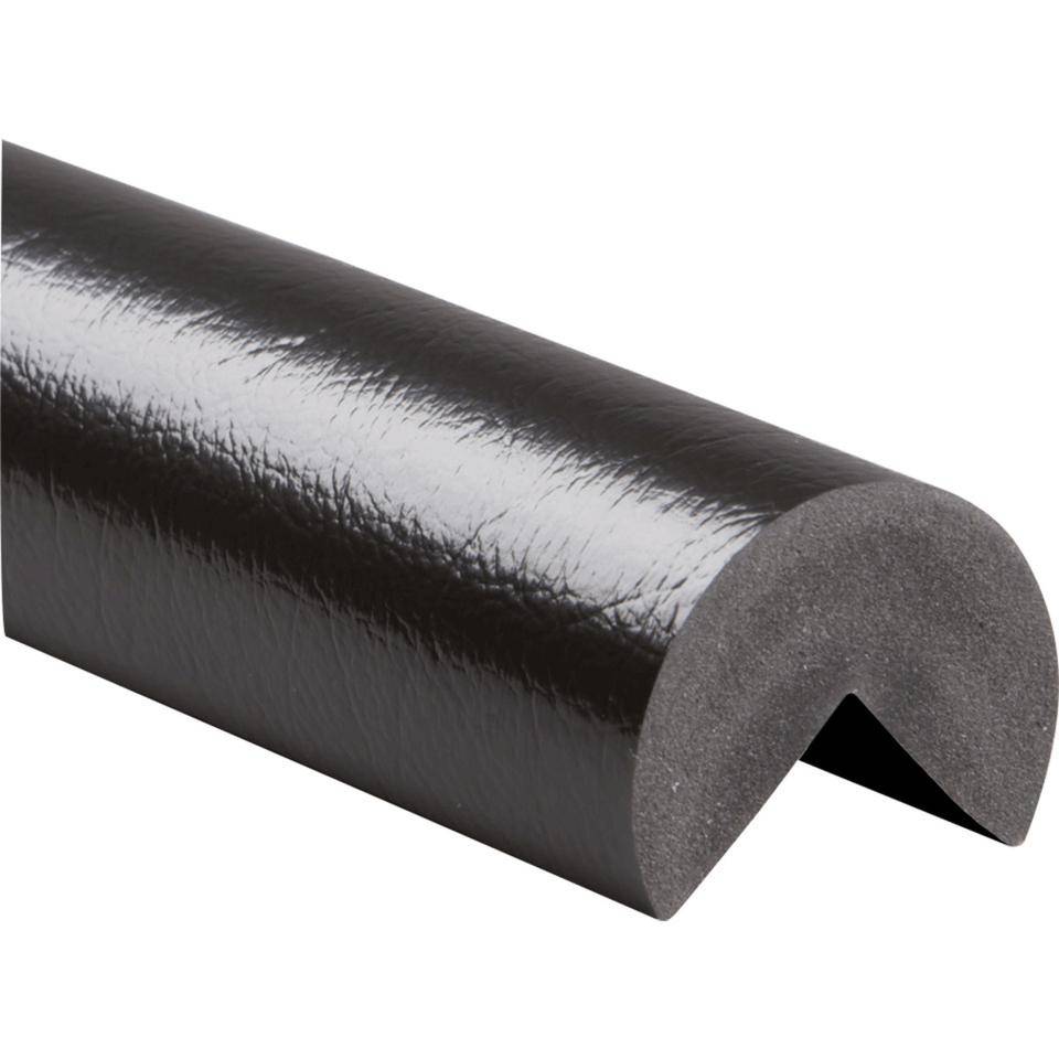 Knuffi Eckschutzprofil Typ A+, selbstklebend/zum Anschrauben, schwarz, PU, 1m