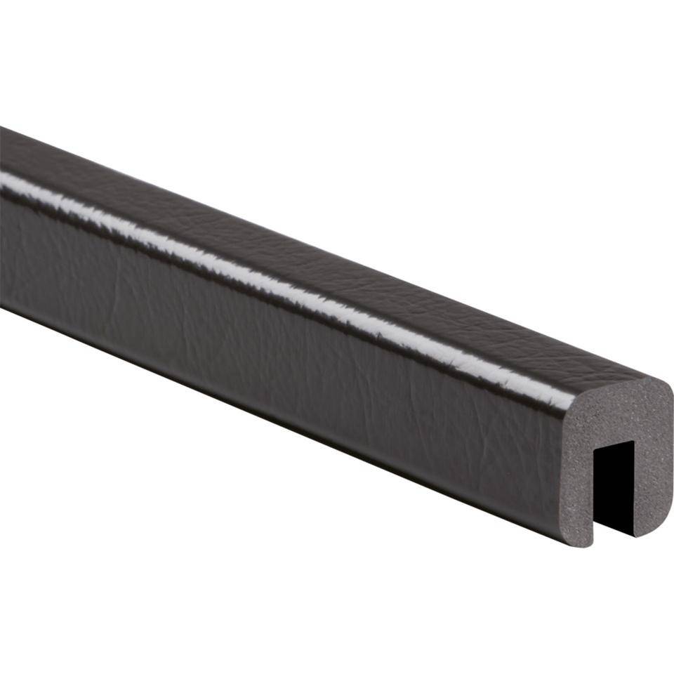 Knuffi Kantenschutzprofil Typ G, selbstklebend/zum Aufstecken, schwarz, PU-Schaum, 1m