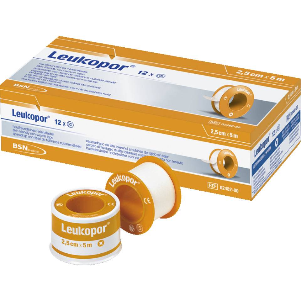 Leukopor® Rollenpflaster, für empfindliche Haut, weiß, 2,5 cm x 9,2m, 12 Rollen/VE