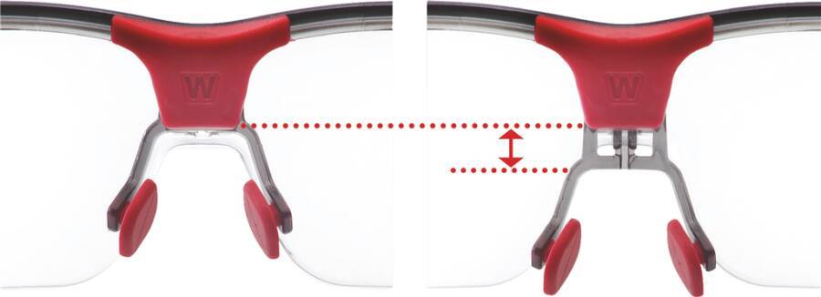 Schutzbrille Adaptec™ 1030749HS Rahmen schwarz / rot Scheibe klar Scheibenkennzeichnung - Beschichtung - Verwendung Inn