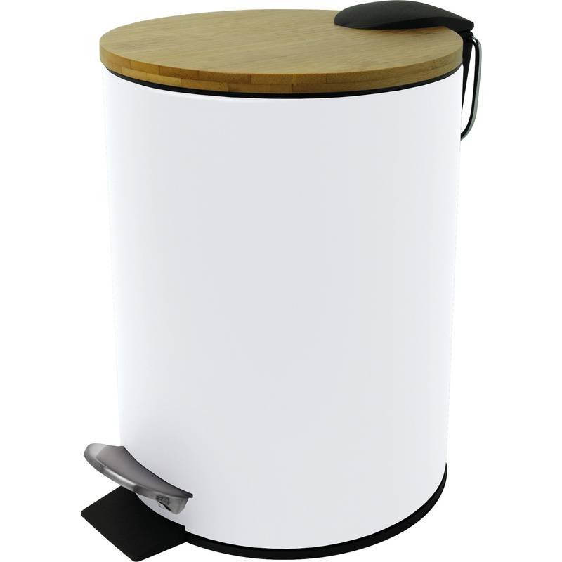 helit Tret-Abfallbehälter "the bamboo", 3 Liter, weiß