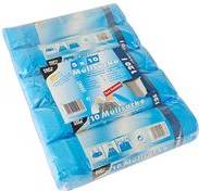 PAPSTAR Müllsäcke HDPE, mit Zugband, 120 Liter, blau Maße: 1.000 x 700 mm, Stärke: 24 my, aus HDPE-Folie