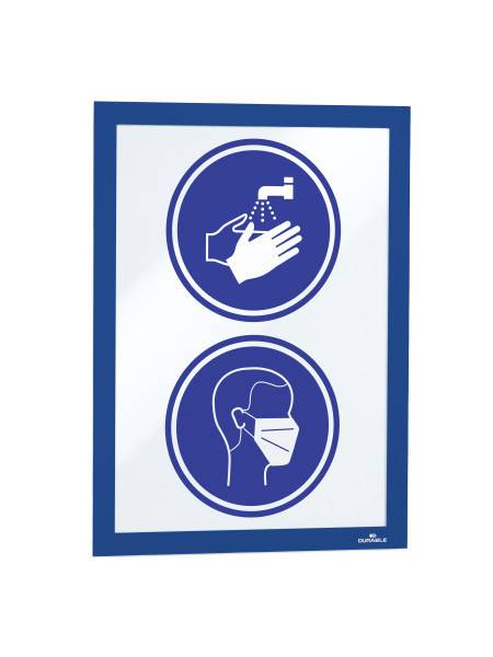 Durable DURAFRAME, A4, Blau, Hochformat/Querformat, 130 mm, 176 mm, 10 Stück(e)