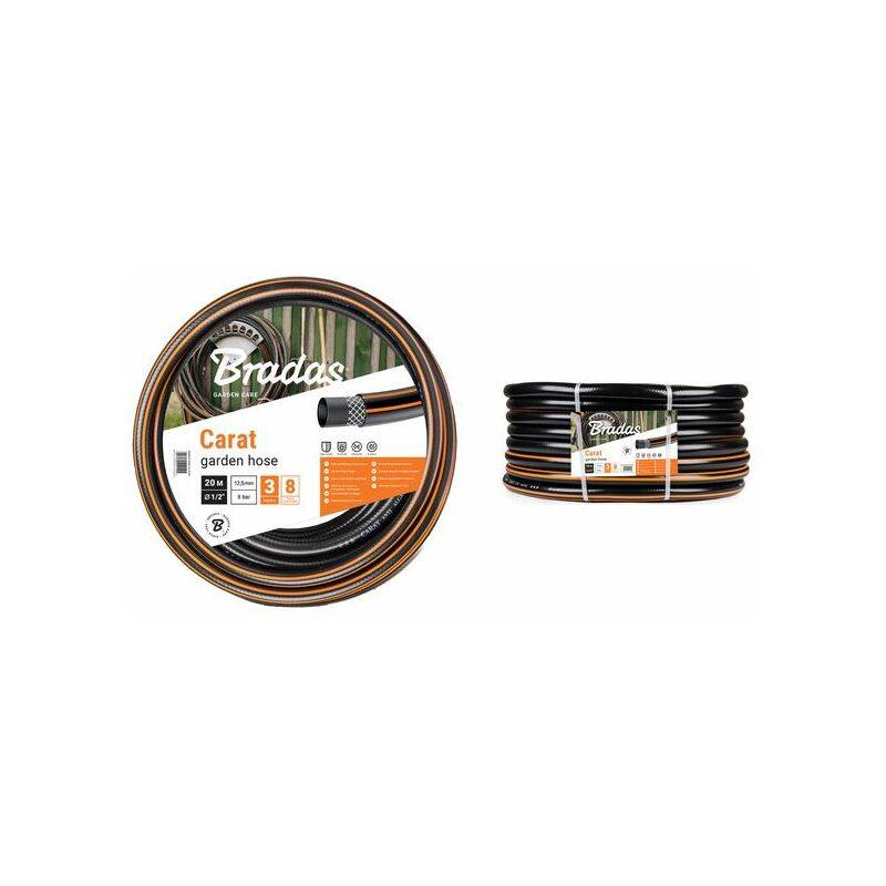Bradas Gartenschlauch CARAT, 1/2", schwarz/orange, 20 m
