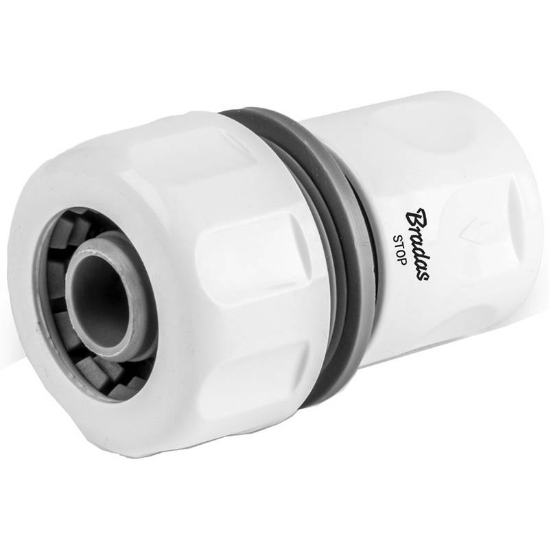 Bradas Schlauchkupplung WHITE LINE mit Wasserstopp, 3/4"