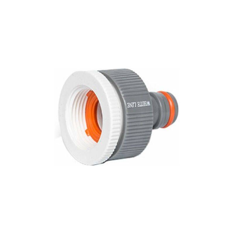 Bradas Hahnstück WHITE LINE, 1/2" + 3/4", grau/weiß