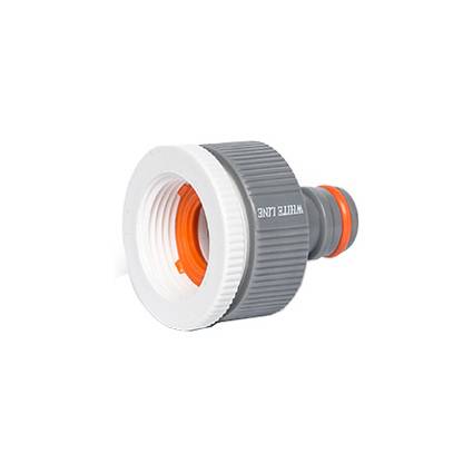 Bradas Hahnstück WHITE LINE, 1" + 3/4", grau/weiß