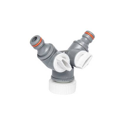 Bradas 2-Wege-Ventil WHITE LINE mit Hahnanschluss 1" - 3/4"