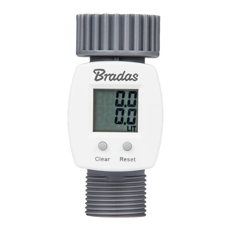 Bradas Digitaler Wasserzähler WHITE LINE, 3/4", grau/weiß