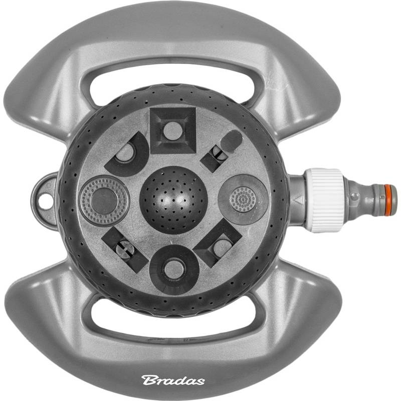 Bradas Rasensprenger WHITE LINE, 8 Funktionen, grau