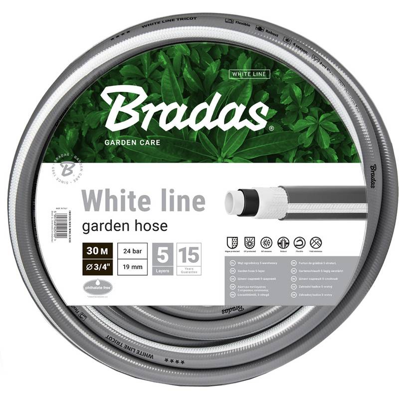 Bradas Gartenschlauch WHITE LINE, 1/2", silber/weiß, 20 m