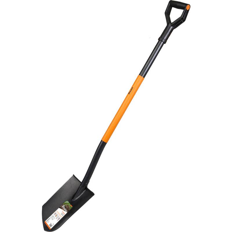 Bradas Spitzspaten, Länge: 1.250 mm, schwarz/orange