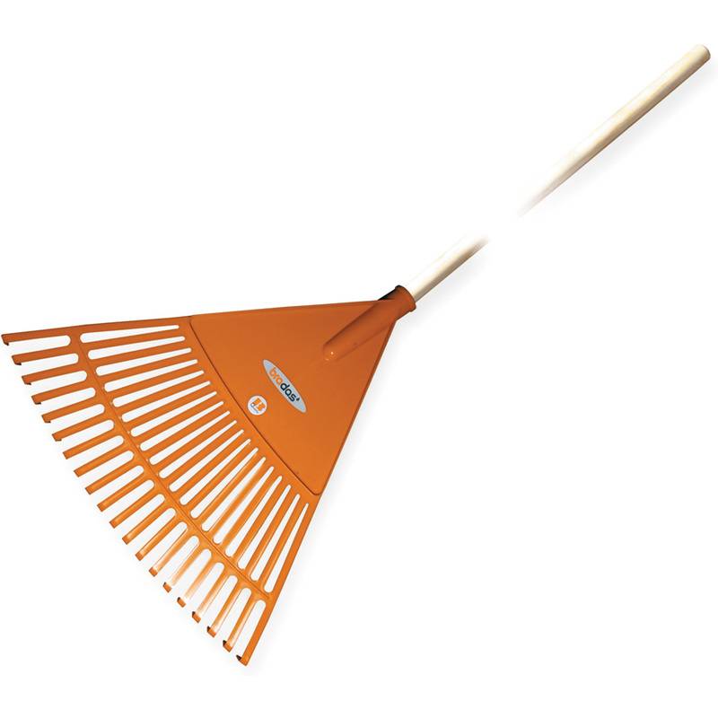 Bradas Fächerrechen Quick Fit mit Holzstiel, 20 Zinken