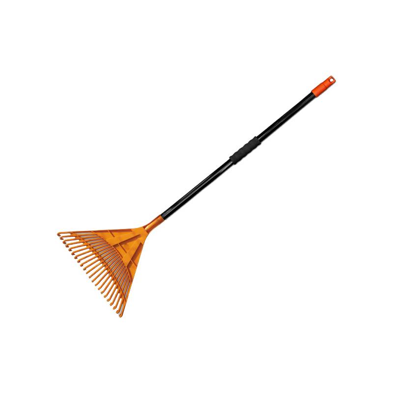 Bradas Fächerrechen mit Metallstiel, 22 Zinken