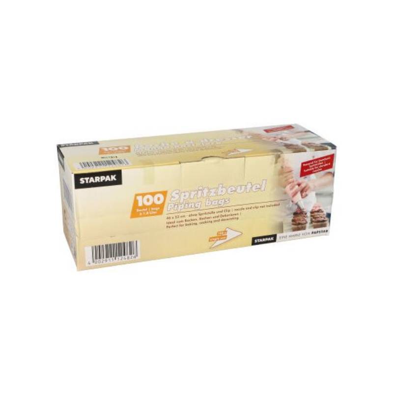 STARPAK LDPE-Spritzbeutel, transparent, 1,8 l, 100er Pack
