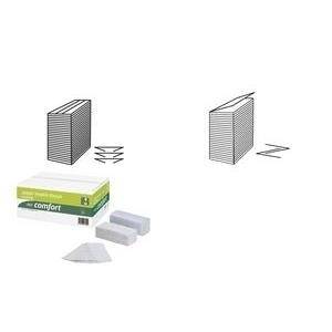 wepa Handtuchpapier Comfort, 250 x 230 mm, naturweiss 2-lagig Tissue, V-Falzung, 100% Recycling, Volumen-Prägung (277200