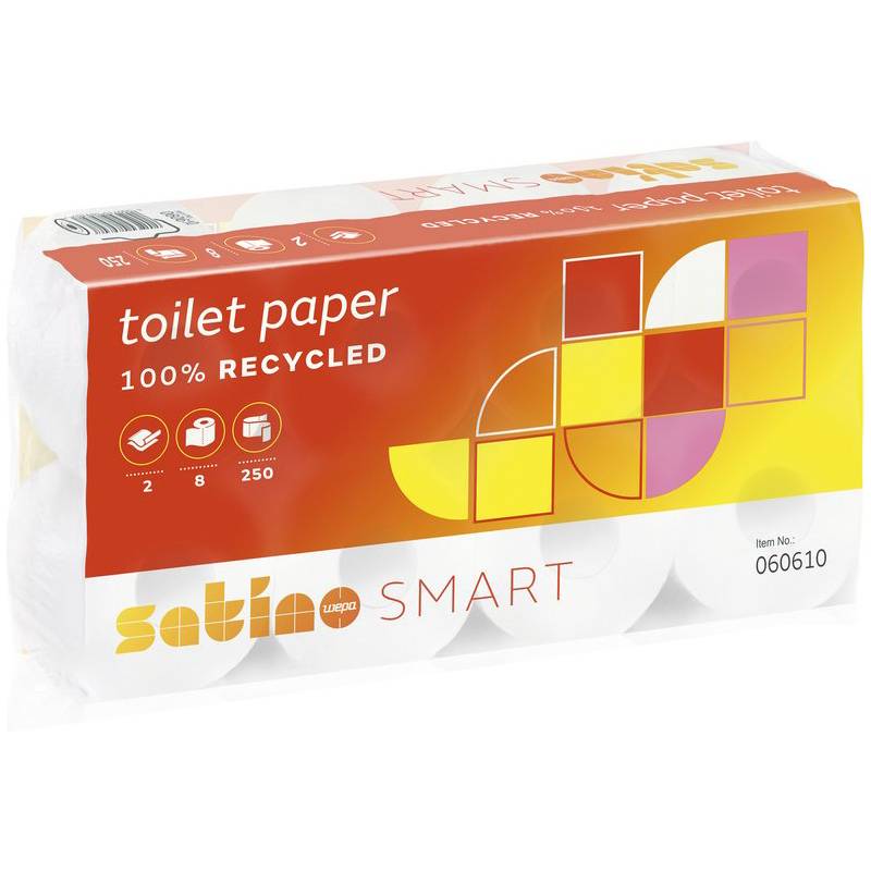 satino by wepa Toilettenpapier Smart, 2-lagig, weiß