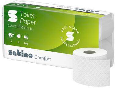 Satino Toilettenpapier Comfort 060740 2lg hw 250Bl. RC 8 St./Pack.
