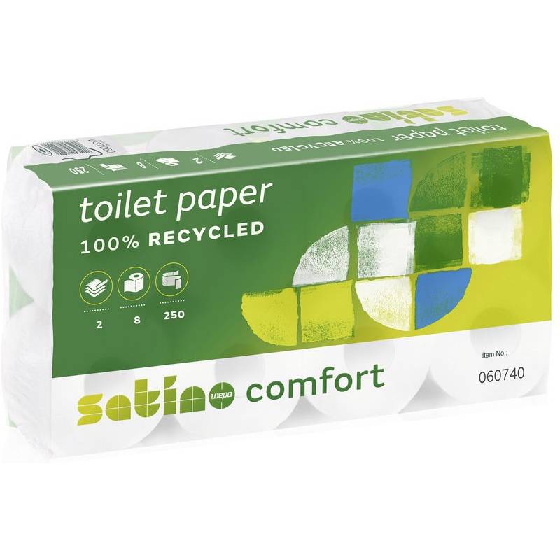 satino by wepa Toilettenpapier Comfort, 2-lagig, hochweiß