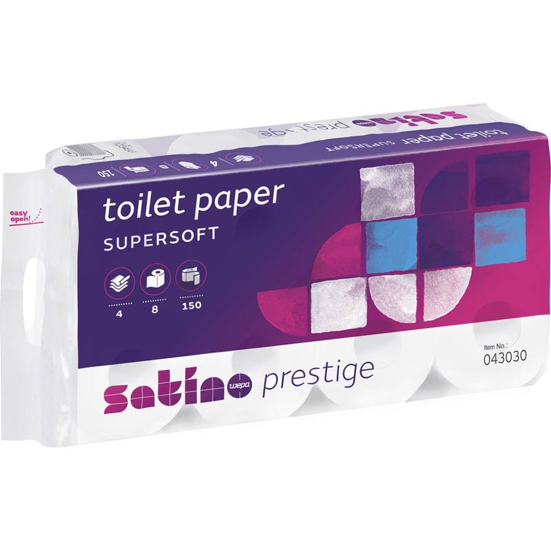 satino by wepa Toilettenpapier Prestige, 4-lagig, hochweiß