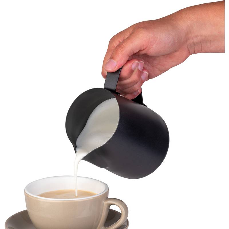 APS Milch-/Universalkanne, Edelstahl schwarz, 0,35 l