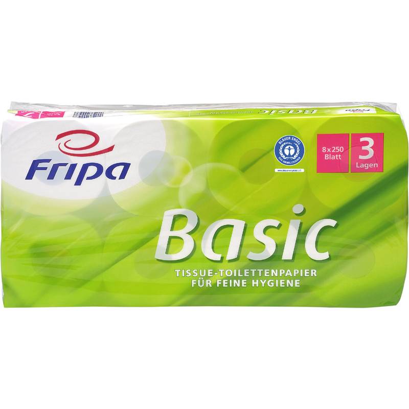 Fripa Toilettenpapier Basic, 3-lagig, weiß