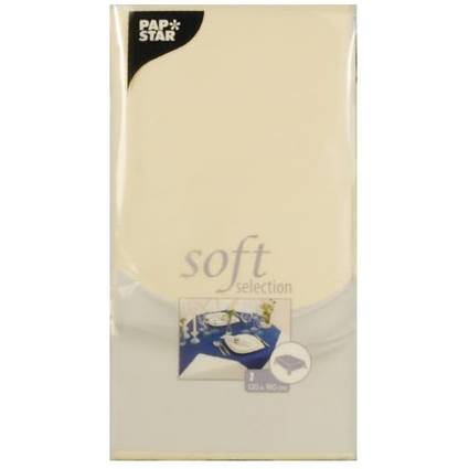 STARPAK Tischdecke "soft selection", gefaltet, creme