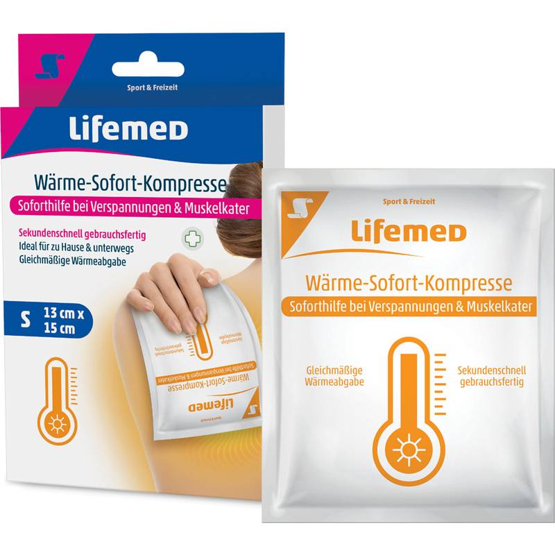 Lifemed Wärme-Sofort-Kompresse, 150 x 130 mm, weiß