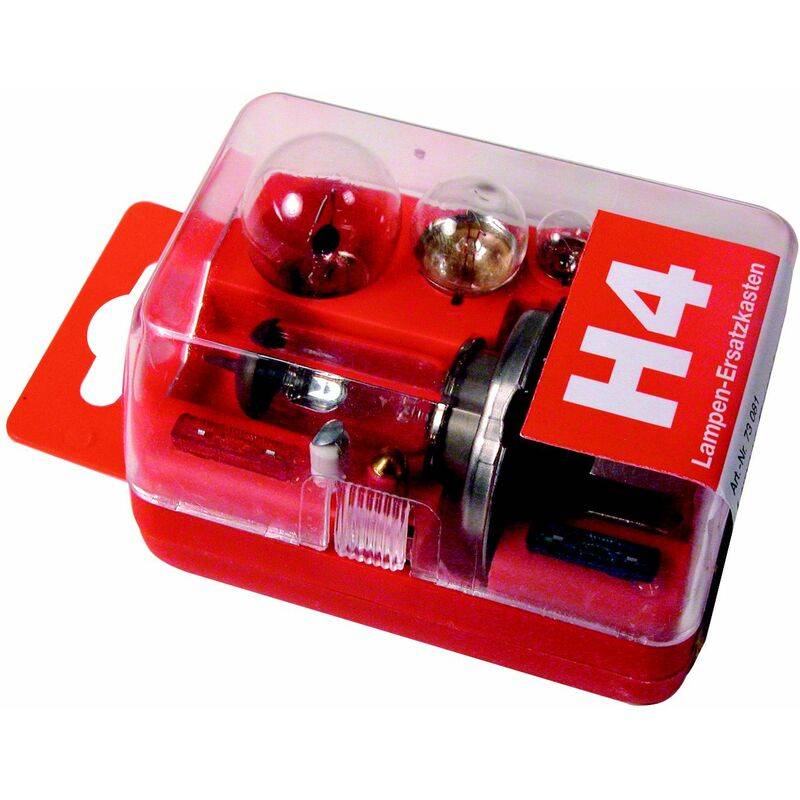 cartrend KFZ-Lampenersatzkasten H4, 8-teilig