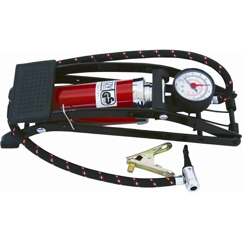 cartrend Fußluftpumpe Einzylinder, blau